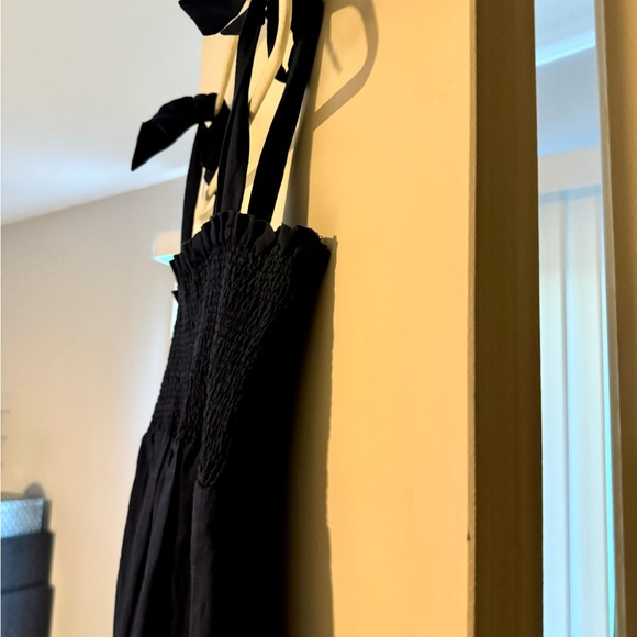 Sezane Navy Smocked Linen Blend Dress size 38 (6) - Picture 14 of 15